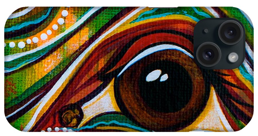 Deborha Kerr iPhone Case featuring the painting Inner Strength Spirit Eye by Deborha Kerr