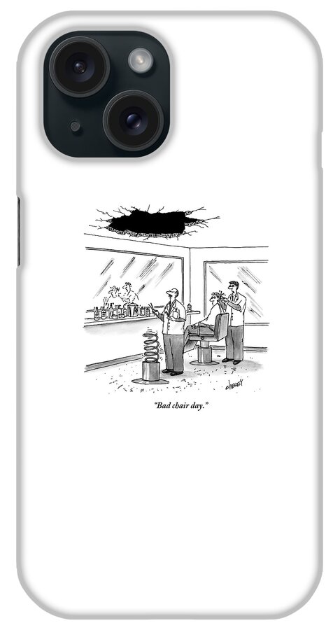 Inside Of A Barbershop There Is A Hole iPhone Case