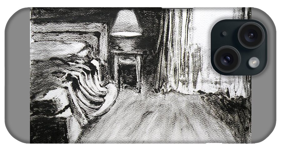 Interiors iPhone Case featuring the drawing Interiors 1 by Uma Krishnamoorthy