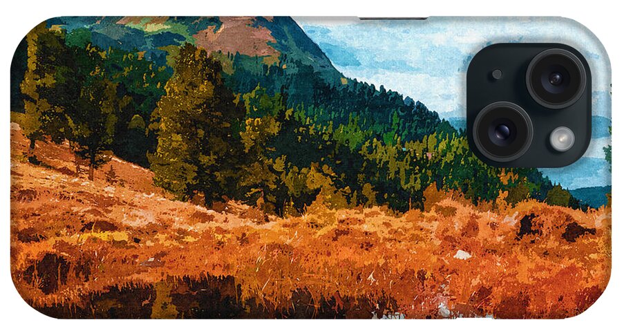 Autumn iPhone Case featuring the painting Into The Woods by Inspirowl Design