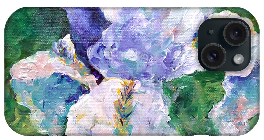 Iris iPhone 15 Case featuring the painting Iris by Sally Quillin