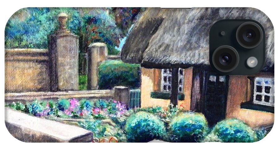 Landscape iPhone Case featuring the painting Irish Cottage by Linda Markwardt