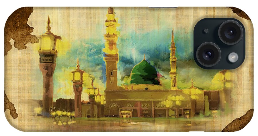 Caligraphy iPhone Case featuring the painting Islamic Calligraphy 035 by Catf