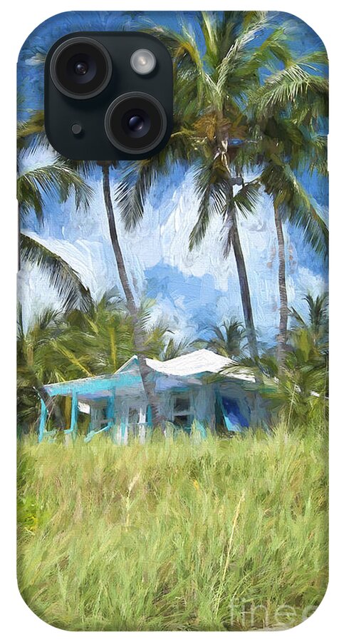 Island iPhone Case featuring the digital art Island Bungalow by Linda Olsen