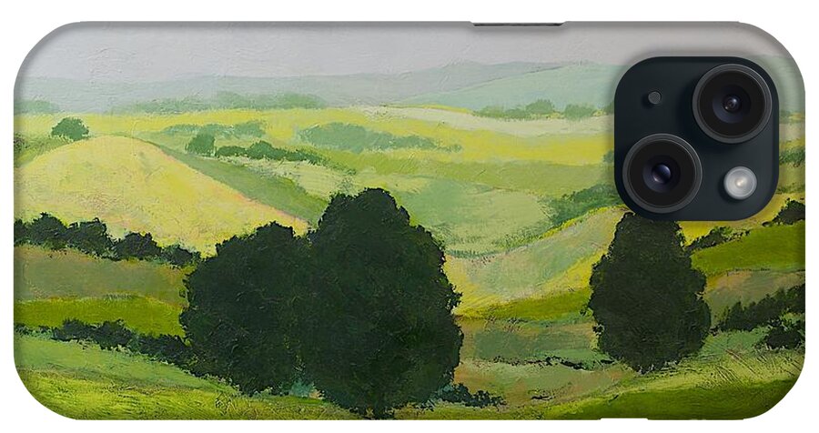 Landscape iPhone Case featuring the painting It Grows on Trees by Allan P Friedlander
