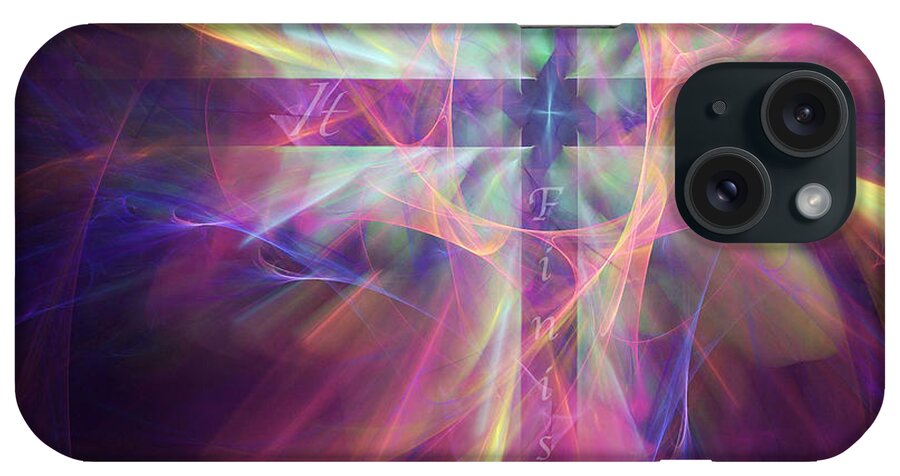 Cross iPhone Case featuring the digital art It Is Finished by Margie Chapman