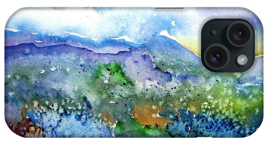 Tuscany iPhone Case featuring the painting It Sometimes Rains in Tuscany Too by Trudi Doyle