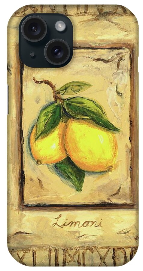 Italy iPhone Case featuring the painting Italian Fruit Lemons by Marilyn Dunlap