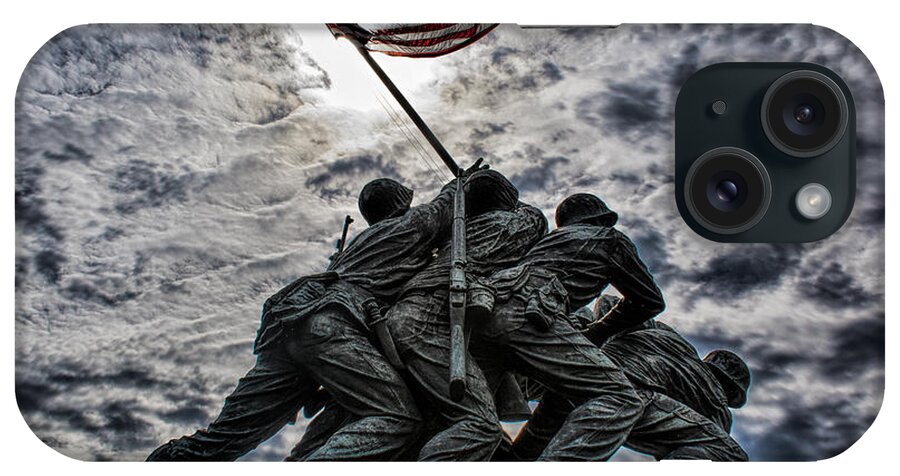 Flag iPhone Case featuring the photograph Iwo Jima by Erika Fawcett