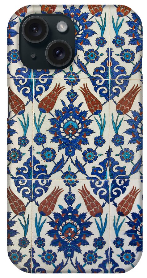 Turkey iPhone Case featuring the photograph Iznik Tile panel by Ayhan Altun
