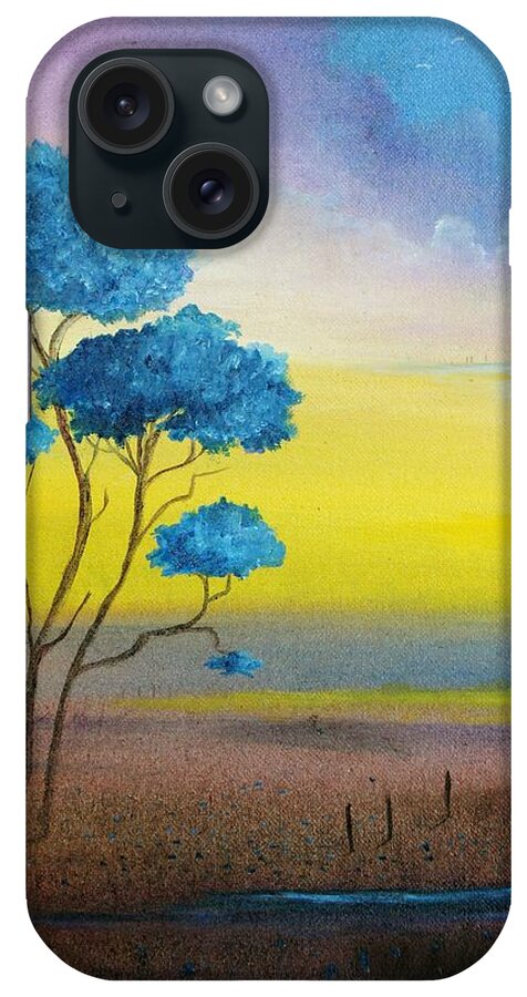 Alicia Maury Prints iPhone Case featuring the painting Jacaranda Tree by Alicia Maury