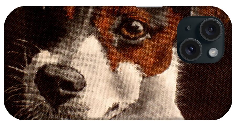 Jack Russell Terrier iPhone Case featuring the painting Jackie by Carol Russell