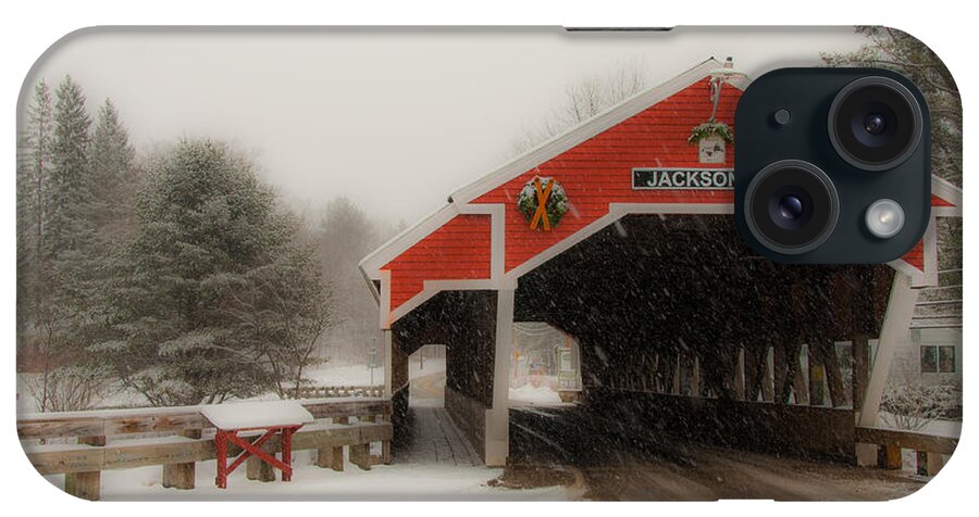 Covered Bridge iPhone Case featuring the photograph Jackson NH Covered Bridge by Brenda Jacobs