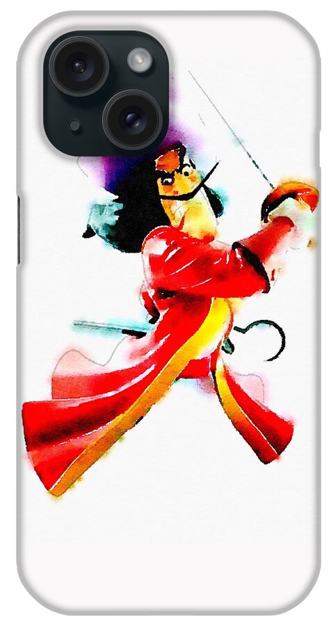 Captain Hook iPhone Case featuring the painting James by HELGE Art Gallery