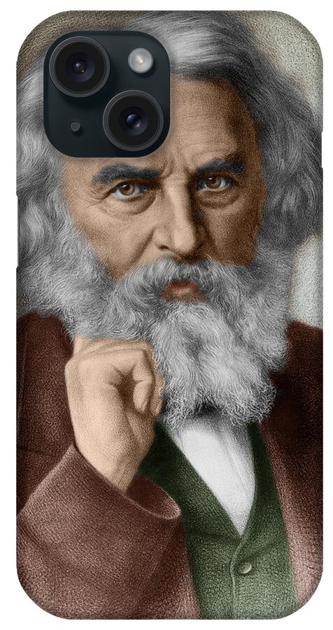 Literature iPhone Case featuring the photograph Henry Wadsworth Longfellow by Photo Researchers