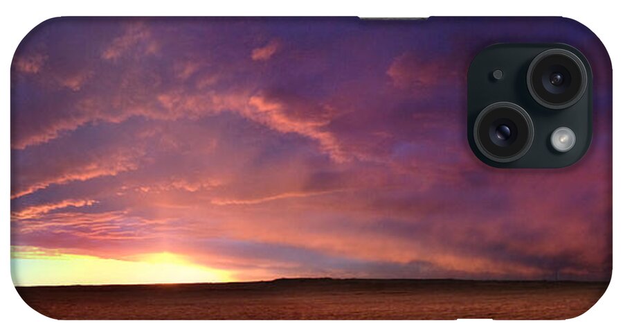 Sunset iPhone Case featuring the photograph January Sunset with Cold Front by Rod Seel