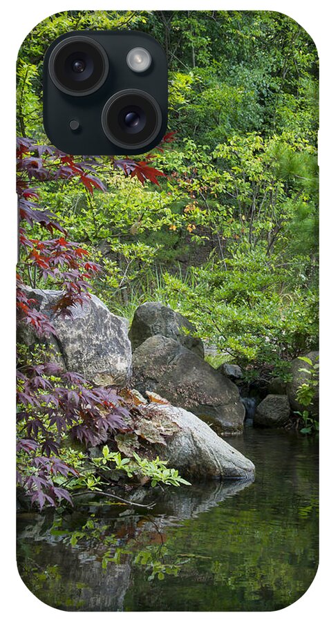 Serene iPhone Case featuring the photograph Japanese Garden by Larry Bohlin