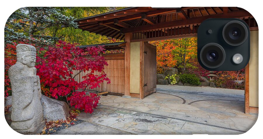 Japanese Gardens iPhone Case featuring the photograph Japanese Main Gate by Sebastian Musial