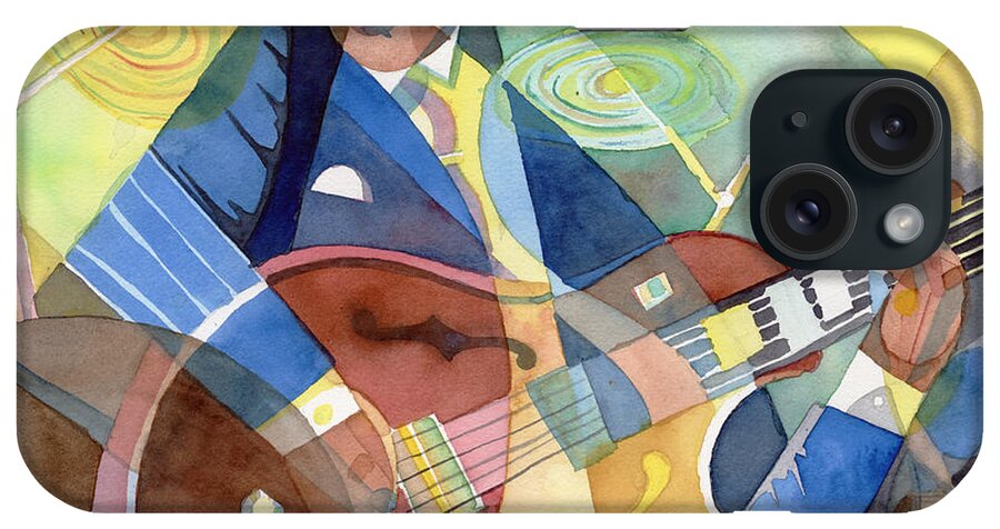 Music iPhone Case featuring the painting Jazz Guitarist by David Ralph
