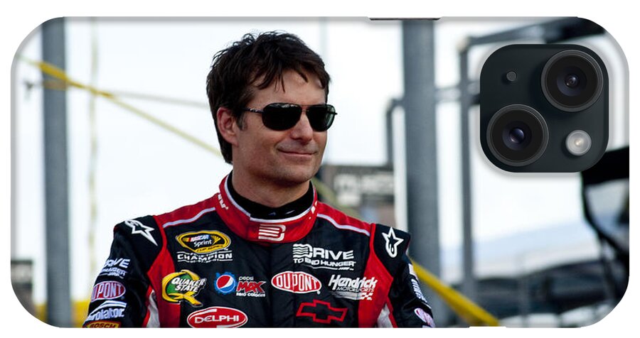 Jeff Gordon iPhone Case featuring the photograph Jeff Gordon intro by Kevin Cable