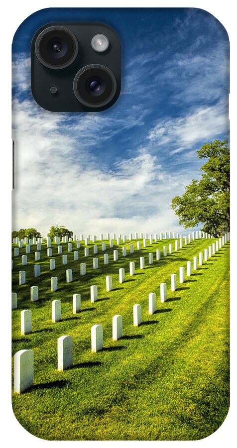 Cemetery iPhone Case featuring the photograph Jefferson Barracks Sunny Day by Bill and Linda Tiepelman