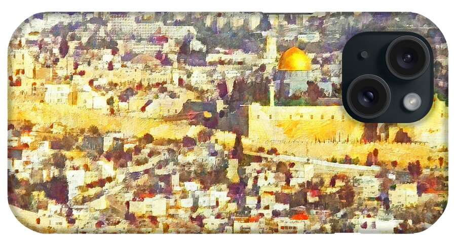 Landscape iPhone Case featuring the digital art Jerusalem Sunrise by Digital Photographic Arts