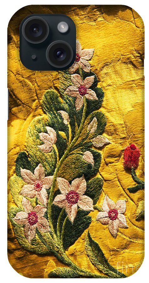 Jacobean iPhone Case featuring the photograph Jewel Embroidery by Brenda Kean