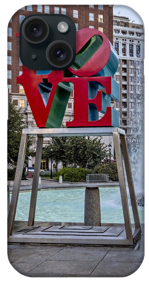 Love Sign iPhone Case featuring the photograph JFK Plaza Love Park by Susan Candelario