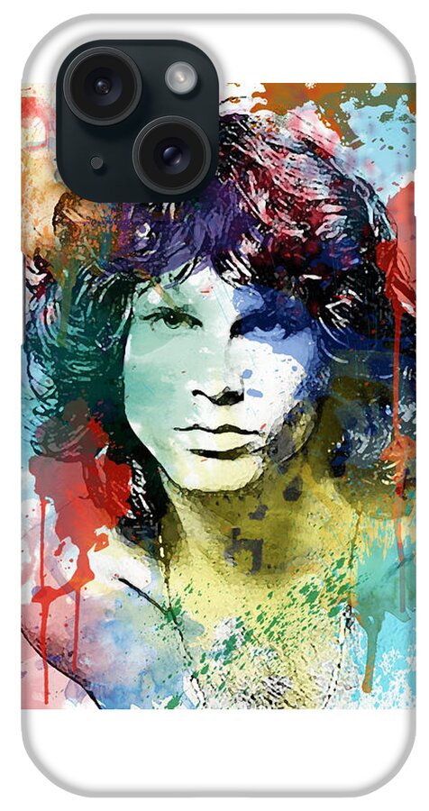 Jim Morrison iPhone Case featuring the digital art Jim Morrison by Patricia Lintner