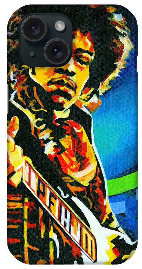 Tanya Filichkin iPhone Case featuring the painting Bold As Love. Jimi Hendrix by Tanya Filichkin