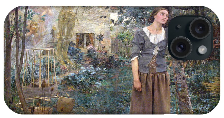 Jules Bastien-lepage iPhone Case featuring the painting Joan of Arc by Jules Bastien-Lepage