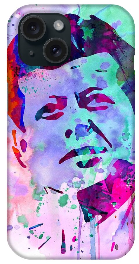 Jfk iPhone Case featuring the painting John Kennedy Watercolor by Naxart Studio