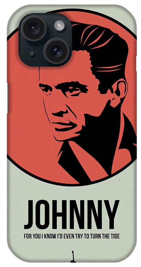 Music iPhone Case featuring the digital art Johnny Poster 2 by Naxart Studio