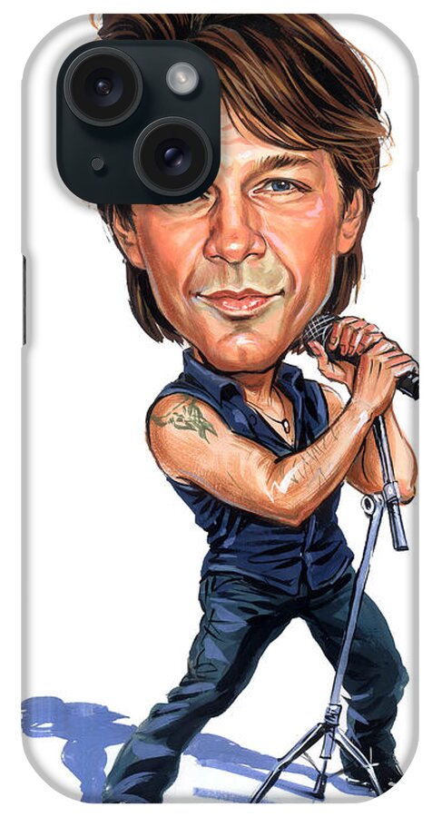 #faaAdWordsBest iPhone Case featuring the painting Jon Bon Jovi by Art 