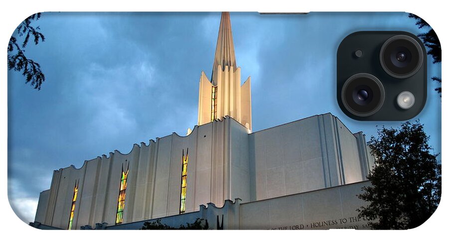 Temple iPhone Case featuring the photograph Jordan River LDS Temple by Nathan Abbott
