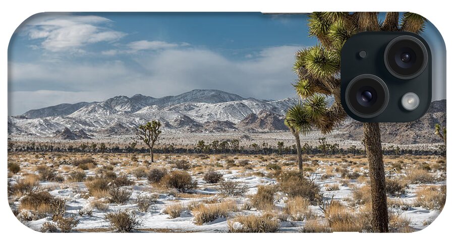 Big Sky iPhone Case featuring the photograph Josgua Tree in Snow by Peter Tellone