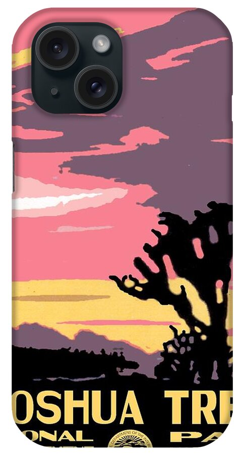 Vintage iPhone Case featuring the photograph Joshua Tree National Park Vintage Poster by Eric Glaser