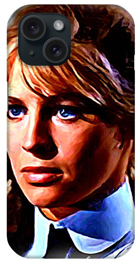Julie Christie iPhone Case featuring the painting Julie Christie by Paul Quarry