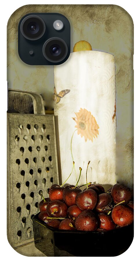 Cherries iPhone Case featuring the photograph Just a Bowl of Cherries by Judy Hall-Folde