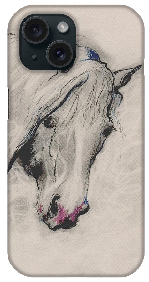 Animal iPhone Case featuring the drawing Just me by Mary Armstrong