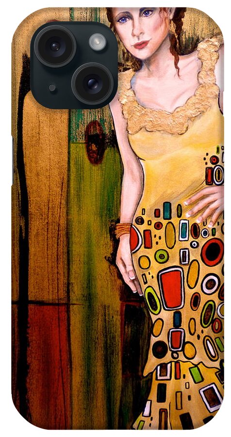 Woman iPhone Case featuring the painting Kate by Debi Starr