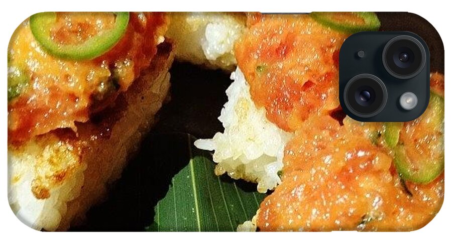Spicy iPhone Case featuring the photograph @katsuya #spicy #tuna Over #crispy by Orlando Diaz