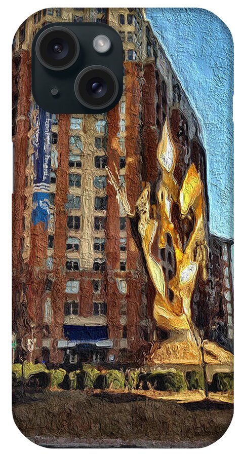 Baltimore iPhone Case featuring the painting Katyn Memorial in Baltimore by Chris Montcalmo