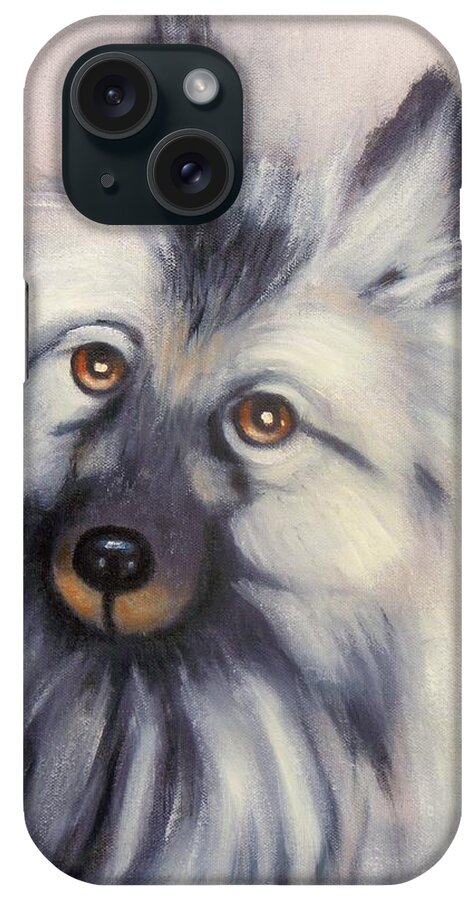 Pet iPhone Case featuring the painting Keesha by Joni McPherson