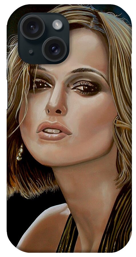 Keira Knightley iPhone Case featuring the painting Keira Knightley by Paul Meijering