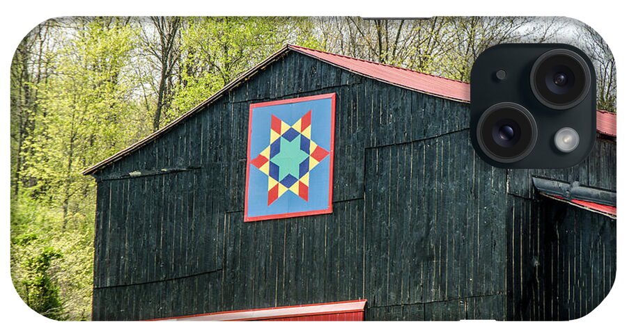 Architecture iPhone Case featuring the photograph Kentucky Barn Quilt - 2 by Mary Carol Story