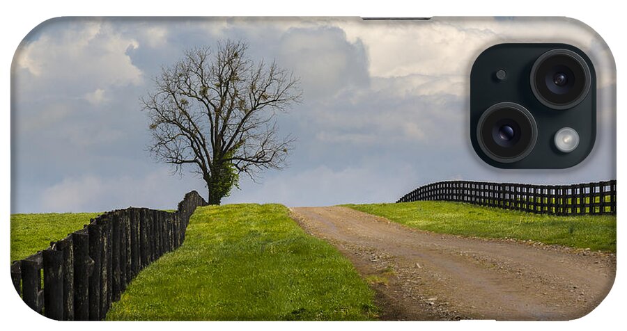 Animal iPhone Case featuring the photograph Kentucky Horse Farm Road by Jack R Perry