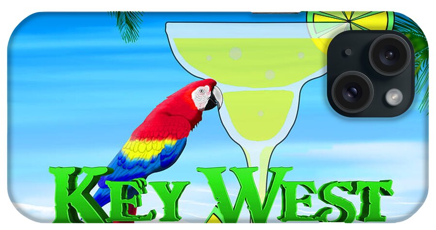 Key West iPhone Case featuring the digital art Key West Margarita by Chris MacDonald