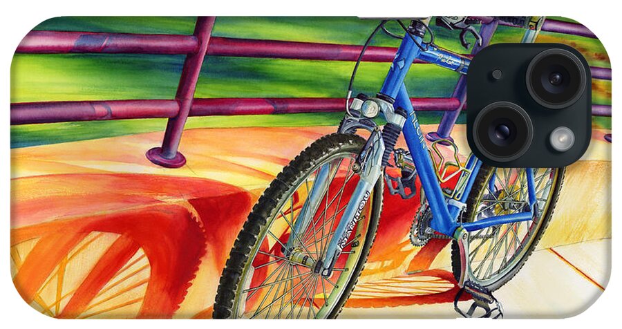 Bicycle iPhone Case featuring the painting Klein Pulse Comp by Hailey E Herrera