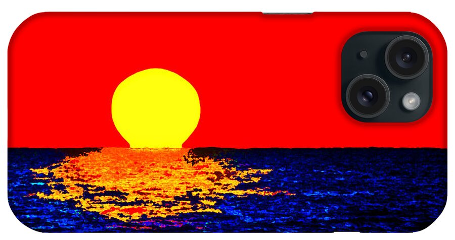 David Lawson Photography iPhone Case featuring the photograph Kona Sunset Pop Art by David Lawson